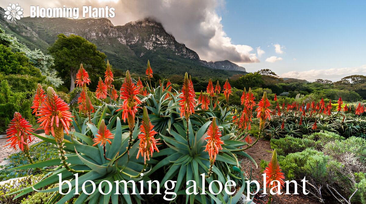 blooming aloe plant